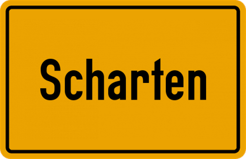Ortsschild Scharten, Kreis Hof, Saale