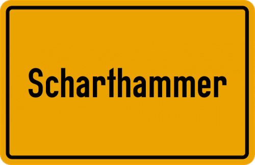 Ortsschild Scharthammer