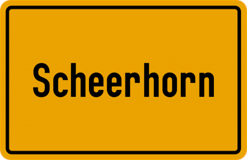 Ortsschild Scheerhorn