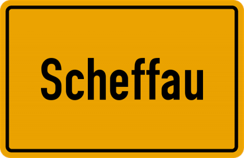 Ortsschild Scheffau, Allgäu