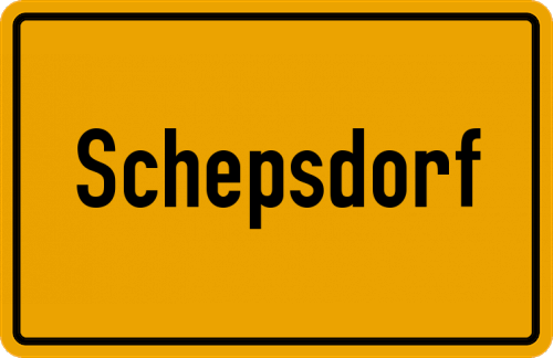Ortsschild Schepsdorf