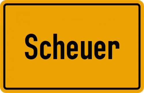 Ortsschild Scheuer