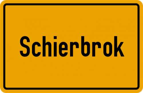 Ortsschild Schierbrok