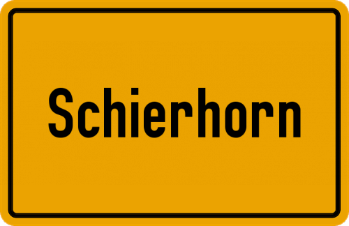 Ortsschild Schierhorn