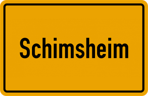 Ortsschild Schimsheim