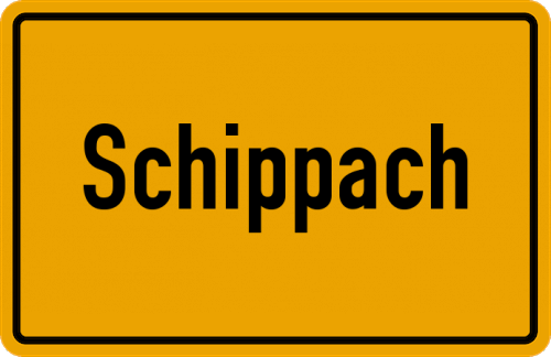 Ortsschild Schippach