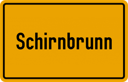 Ortsschild Schirnbrunn, Oberpfalz