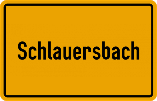 Ortsschild Schlauersbach