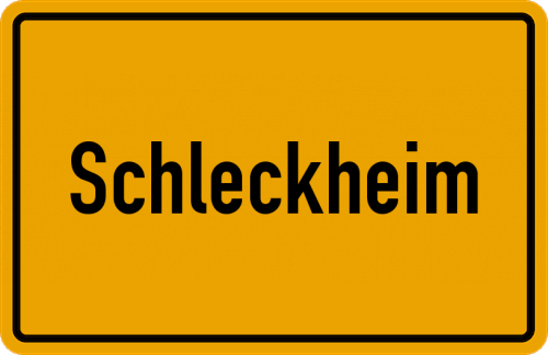Ortsschild Schleckheim