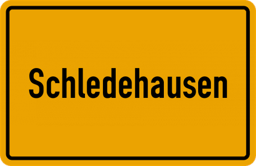 Ortsschild Schledehausen