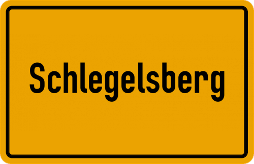 Ortsschild Schlegelsberg