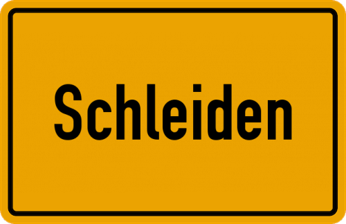 Ortsschild Schleiden, Kreis Jülich