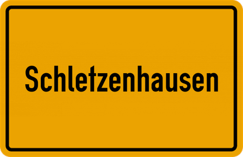 Ortsschild Schletzenhausen