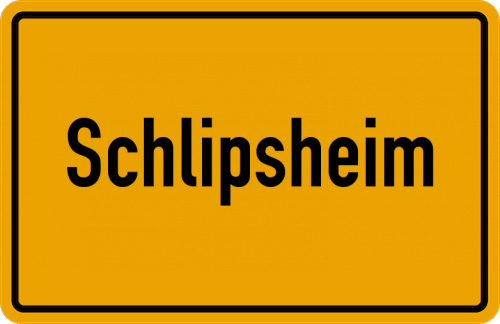 Ortsschild Schlipsheim