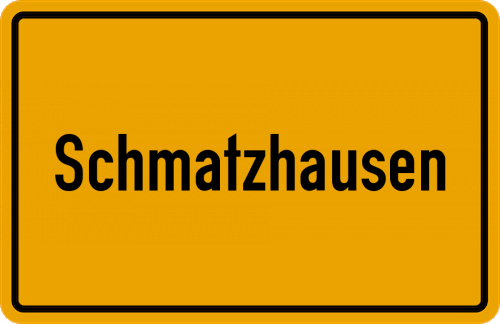 Ortsschild Schmatzhausen