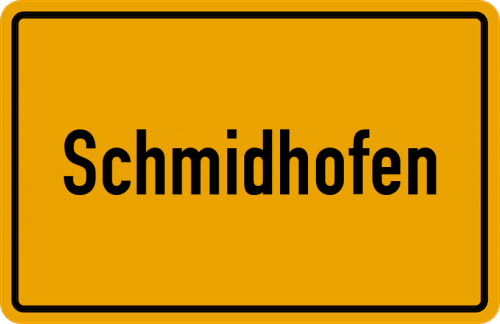 Ortsschild Schmidhofen