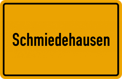 Ortsschild Schmiedehausen
