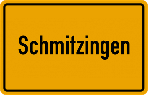Ortsschild Schmitzingen
