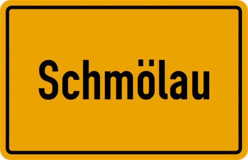 Ortsschild Schmölau
