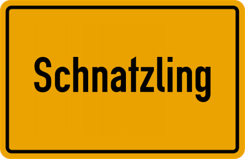 Ortsschild Schnatzling