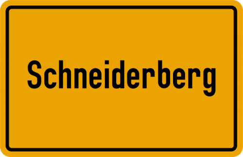 Ortsschild Schneiderberg