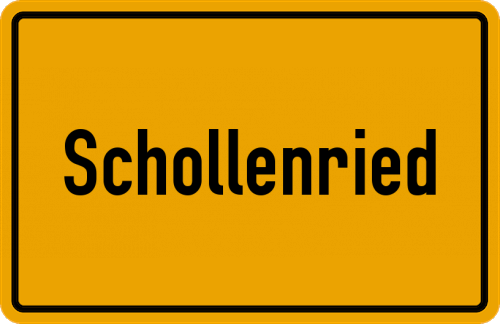 Ortsschild Schollenried