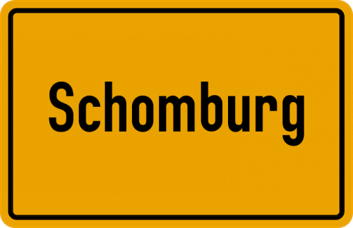 Ortsschild Schomburg