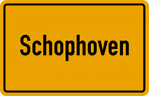 Ortsschild Schophoven