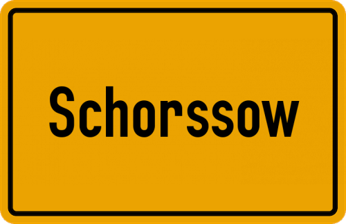 Ortsschild Schorssow