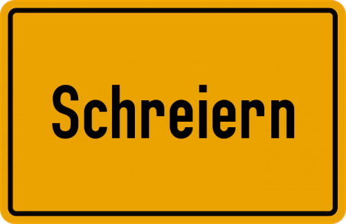 Ortsschild Schreiern, Kreis Miesbach