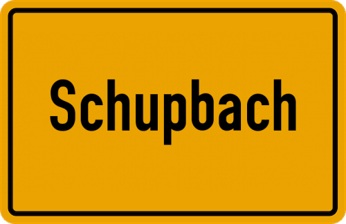 Ortsschild Schupbach, Oberlahnkreis