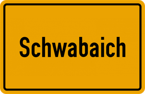 Ortsschild Schwabaich
