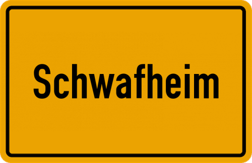 Ortsschild Schwafheim