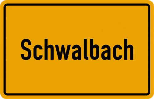 Ortsschild Schwalbach, Saar