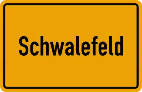 Ortsschild Schwalefeld