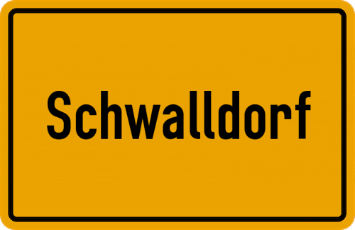Ortsschild Schwalldorf