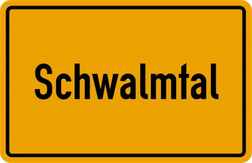 Ortsschild Schwalmtal, Niederrhein