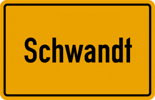 Ortsschild Schwandt