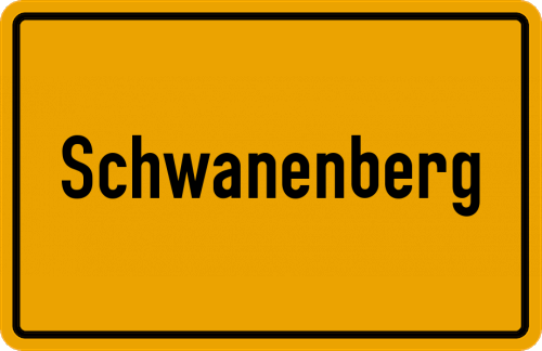 Ortsschild Schwanenberg, Kreis Erkelenz