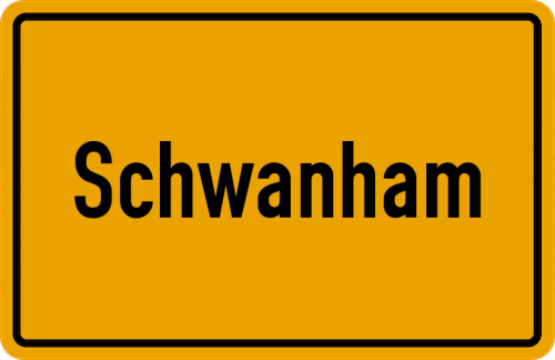 Ortsschild Schwanham