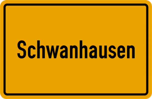 Ortsschild Schwanhausen