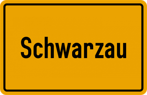 Ortsschild Schwarzau
