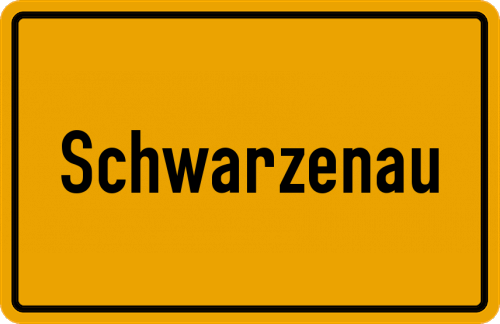 Ortsschild Schwarzenau, Unterfranken