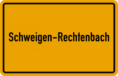 Ortsschild Schweigen-Rechtenbach