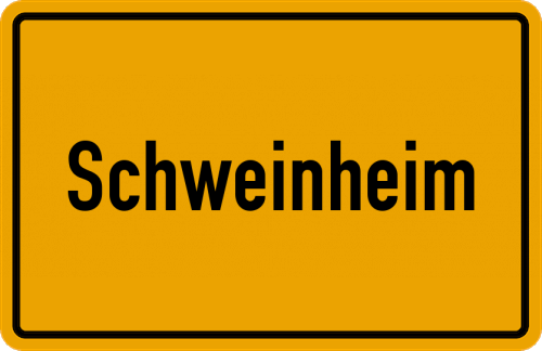 Ortsschild Schweinheim