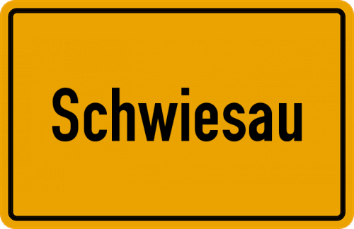 Ortsschild Schwiesau