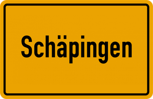 Ortsschild Schäpingen, Kreis Lüchow-Dannenberg
