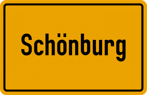 Ortsschild Schönburg
