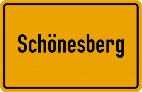 Ortsschild Schönesberg