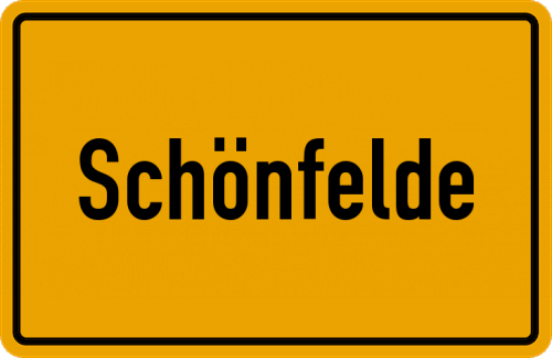 Ortsschild Schönfelde